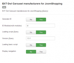 EXT Owl Carousel manufacturers for JoomShopping module