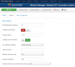 EXT Accordion custom HTML-code module