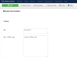 EXT Accordion custom HTML-code module