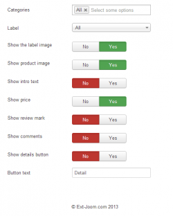 EXT Owl Carousel products for JoomShopping module