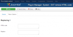 EXT Remove HTML-code plugin
