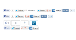 EXT Social buttons plugin