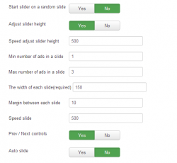 EXT Slider ads of AdsManager module